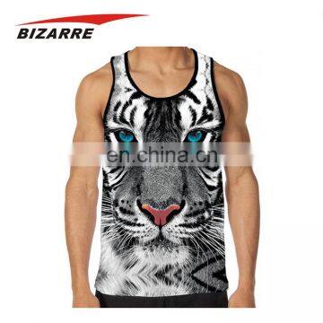 2017 Custom Sublimated Training Cotton Mens Slimming Singlet photo-6