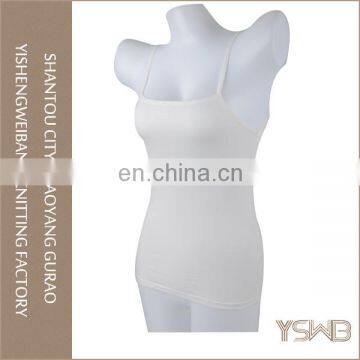 Latest ladies white cotton camisole thin breathable yoga camisole