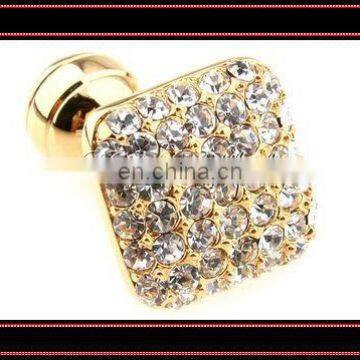 Diamond Zinc Alloy Wedding Cuff link