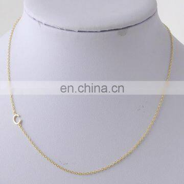 Personalized Sideways Cute With Baby's Initial Necklace - Silver