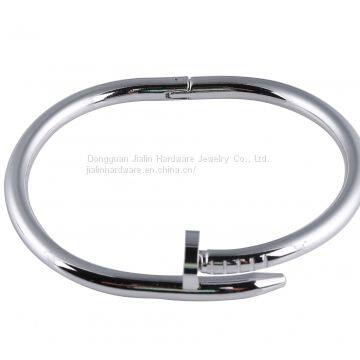 Shinny Black Decorative Stainless Steel Nail Bangles for Women photo-4