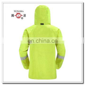 Heavy Duty Reflective Safety Nylon Rain Jacket for Policeman photo-3
