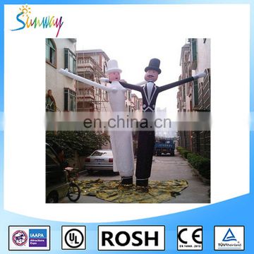 2016 Newest Inflatable Bride And Groom Air Dancer Sky Tube Man