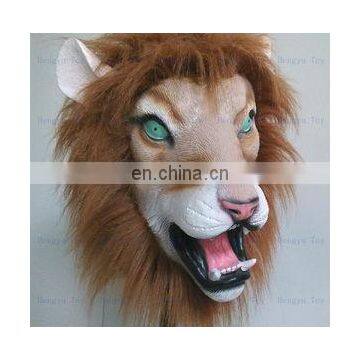 2015 Hot Selling Realistic Animal Head Carnival Party Latex Lion Mask for Cosplay