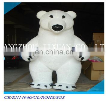 Inflatable airblown polar bear static for christmas decoration