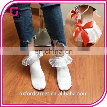 Women 's Sock Summer Stylish Lace Bow Knot Ankle Socks