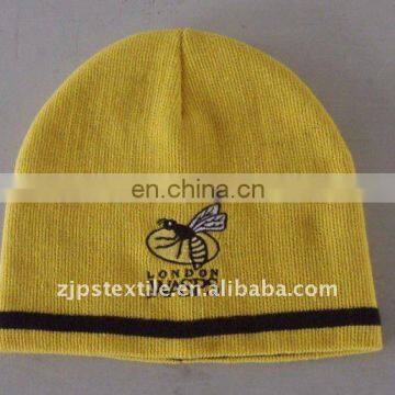 Yellow with black stripe London WASPS knitted caps