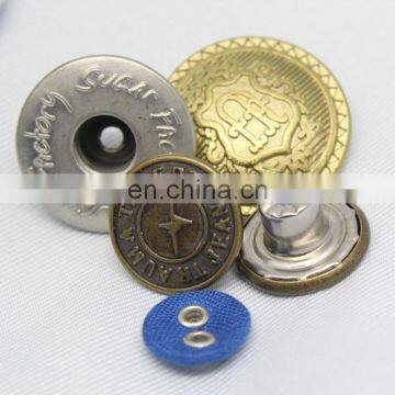 Screw Trousers Silver Metal Jeans Hook Buttons, Botones, Alloy Shank Buttons