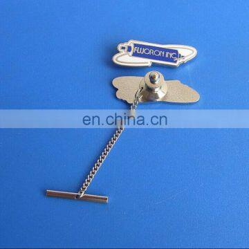 imitation hard enamel colored company logo tie tack lapel pin jewelry