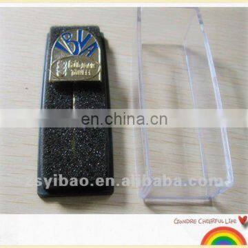 2012 Hot plastic box with sponge for lapel pin