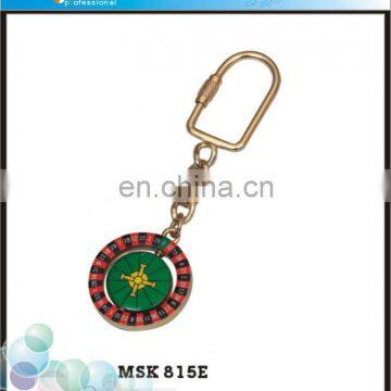 2013 cheap promotion custom metal compass spinning keychains keyring