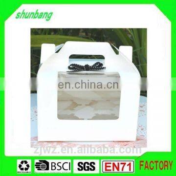 Folding coated paper & food paper cupcake box printing with paper insert