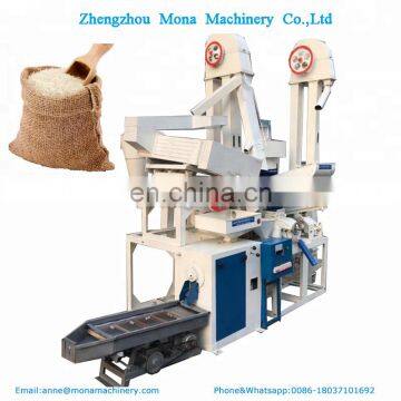 Combined rice mill machine with stone remover rubber-roller rice huller