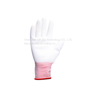 white shell white PU coated gloves