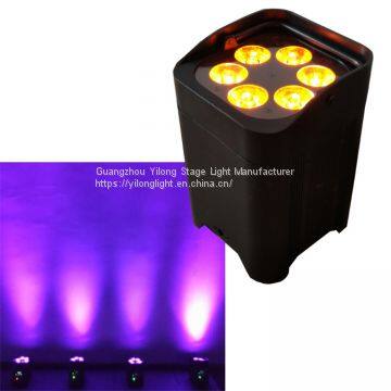 China Cheap 6X18W RGBWA+UV 6in1 Led Uplight,battery Powered Led Par64 for Wedding,dj Entertainment Stage Lighting,par Led Dmx