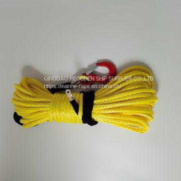 Recomen supply good strength resistance synthetic  winch rope 12000 lbs 3t capstan rope winch ropes