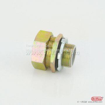 M20*1.5 COLOR ZINC GALVANIZED STEEL STRAIGHT CONDUIT CONNECTOR CNC MACHINED