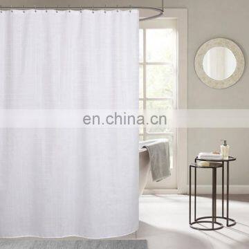 Fashion Design Logo Printed Waterproof Portable Custom Polyester Shower Curtain photo-3