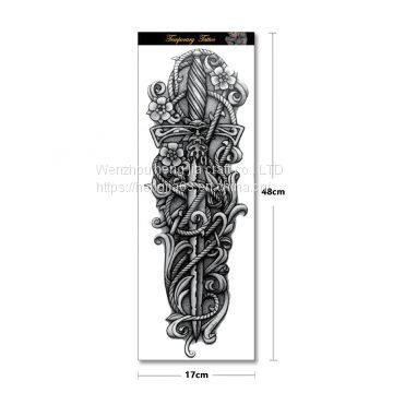 Realistic Cool Designs Long Lasting Waterproof Temporary Full Arm Tattoos For Men