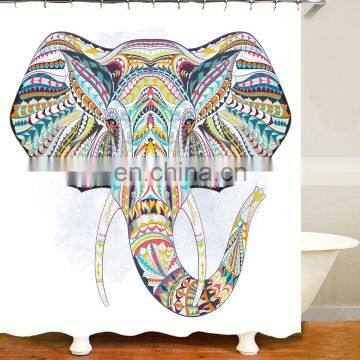 I@home Mildew Resistant African Art Shower Curtain Elephant 180cm x 180cm Polyester Waterproof photo-4