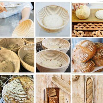 Pass FDA LFGB OEM Rattan Banneton Bread Proofing Basket With Cloth Cover Liner photo-3