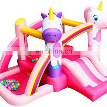 Kid funny Nylon Fabric unicorn Inflatable Bouncy House Inflatable  Small Jumping Castle For Children ,Family