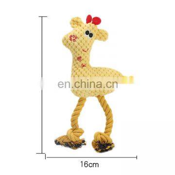 Luxury Teddy Dog Clean Teeth Rope Squeaky Plush Pet Toy photo-5