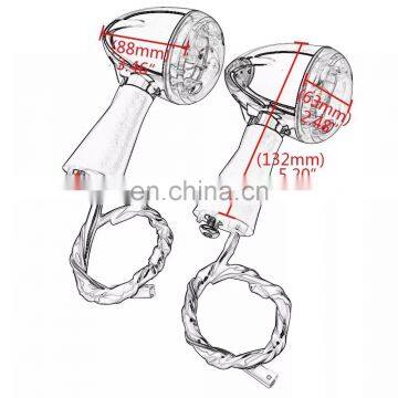 Stugis Motorcycle LED Turn Signal Indicators Light Amber Blinker For Indian Scout Sixty BOBBER 14-19