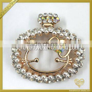 Lovely Kitty Colorful Rhinestone Brooch Pin for KIds FB047 photo-2