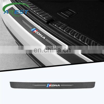 1pc car trunk decorative protective stickers bumper modification For Hyundai KONA 2019 2020 Accessories car Styling