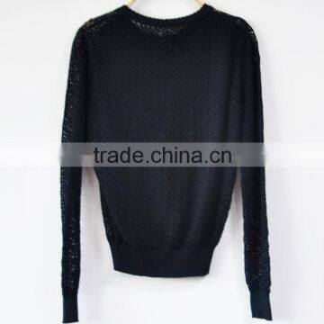 Women Pullover Round Neck Sweater Summer Breathable Sweater for Women