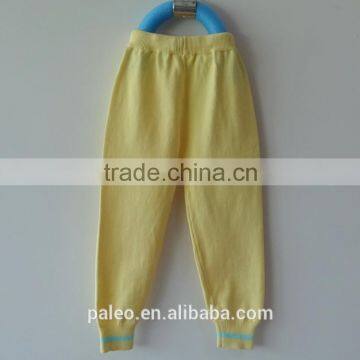 Eco-friendly 100% Cotton Knitted Parttern Infant Long Pants