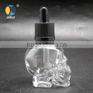 35ml glass bottle with dropper bottle skull glass bottle 35ml for tobacco tar skull bottle