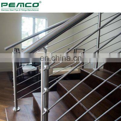 New Design Interior 304 Stainless Steel Pipe Stair Handrail photo-2