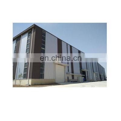 China well practical designed and processed large span prefab steel frame farm warehouse