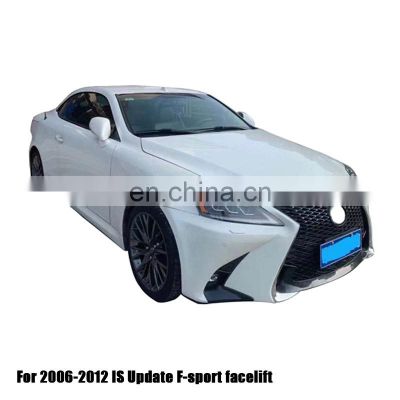 Factory direct PP Car Body kits F-sport Style IS250 Front Bumper With Grille For Lexus Is250 Is300 2006-2012 update GSF facelift