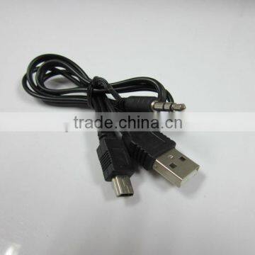 Mini USB cable to 3.5mm audio splitter cable