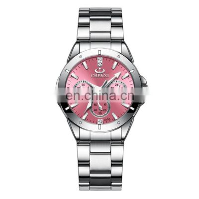 CHENXI 019A Women Fashion Luxury Watches Women's Quartz Wristwatches Ladies Luxury Rhinestone Dial Clock Waterproof Reloj Mujer