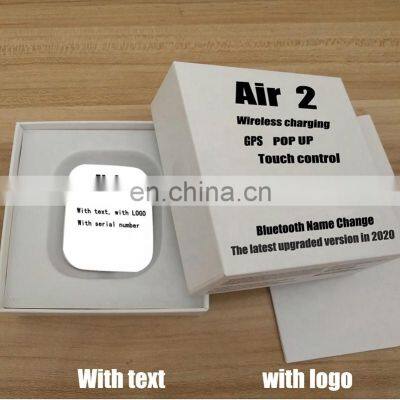 Airoha 1536u chip i500 i200 i9000 Air 2 tws earphone & headphone wireless earbuds 5.0 Touch Control With Wireless Charging