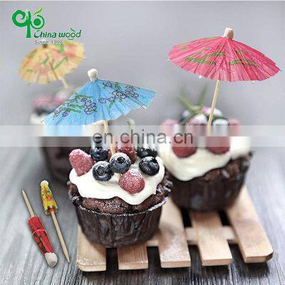 Paper Cocktail Parasols Mini Umbrellas Drinks Picks Wedding Party Sticks Table Wooden Toothpicks Decoration photo-2