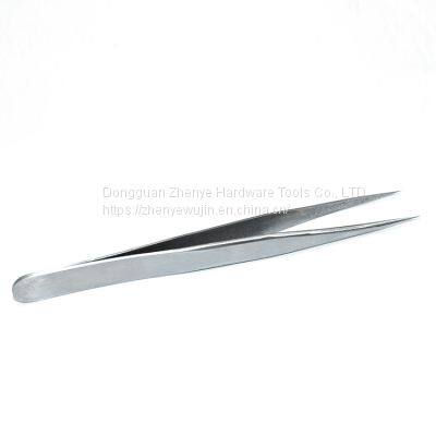 Sanded Stainless Steel Tweezers Elbow, Thin Tip, Anti-static Small Tweezers, Bird's Nest, Hair Picking, Acne Clip, Maintenance Tool Set, 12 # Tweezers photo-4