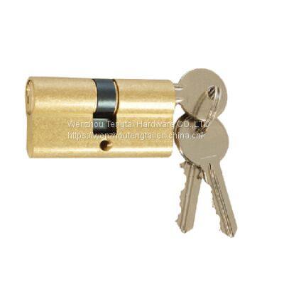 High Quality Euro Profiile Brass/Zinc Alloy/Aluminunm Lock cylinder For Doors With 3 S keyway Keys