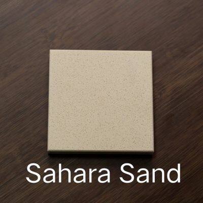 Code：Sahara Sand，Calacatta White Quartz Artificial Stone Quartz Slab Kitchen Countertops