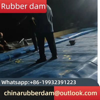 Rubber dam bag installation, water filling, rubber dam, river interception, gas shield dam maintenance