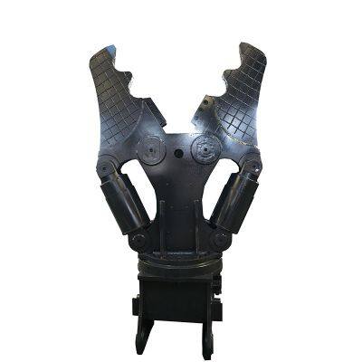 Rotating Excavator Hydraulic Pliers With High Efficiency in Crushing Cement Blocks