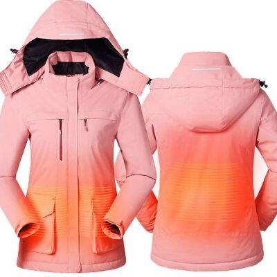 Smart Heated Hardshell  Clothing Casual Hiking Cotton-Padded Fashion Warmth Usb Jacket