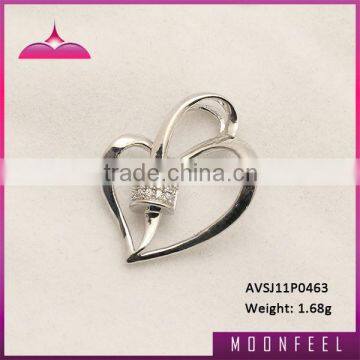 hollow 925 sterling silver heart pendant