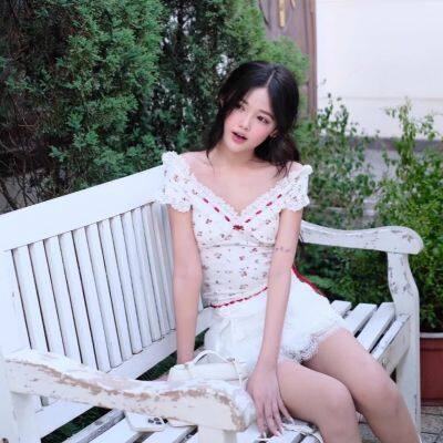 2025 Summer New French Small Fresh and Cute Lace Stitching Bow Knitted T-shirt Top Wholesale photo-2