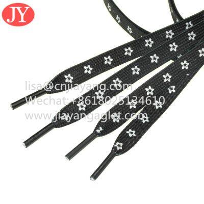 Hot Transfer Flat Shoelace Print Logo Sneaker Polyester Shoelace photo-2