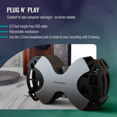 797AUDIO Auras Professional VR USB Digital HRTF Monitor Condenser Microphone Wired in Ear Monitoring System PC Youtuber photo-4